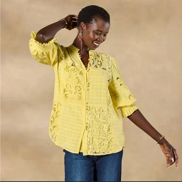 NWT Sundance Garbo Lace Top Size Large - Picture 4 of 4